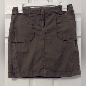 LOFT Khaki Mini Skirt